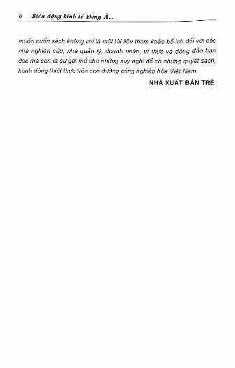 Mục lục chi tiết trang 2 sách Biến động kinh tế Đông Á và con đường công nghiệp hóa Việt Nam