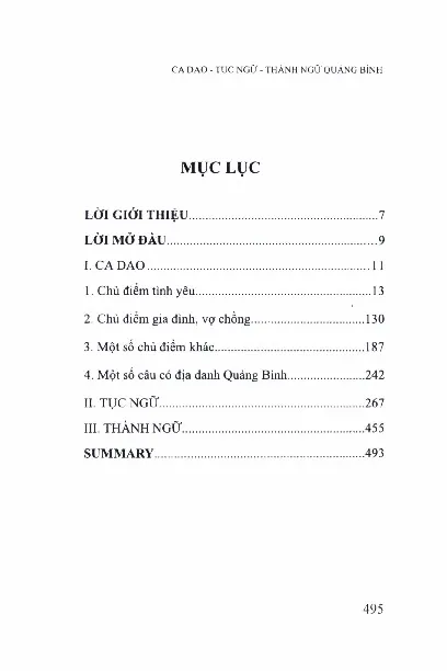 Trang bìa chính thức sách Ca dao - Tục ngữ - Thành Ngữ Quảng Bình