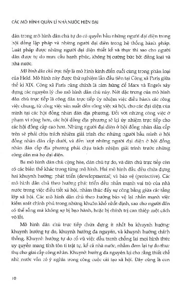 Mục lục chi tiết trang 3 sách Các mô hình quản lí nhà nước hiện đại