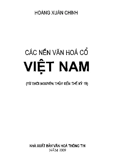 Mục lục chi tiết trang 1 sách Các nền văn hóa cổ Việt Nam