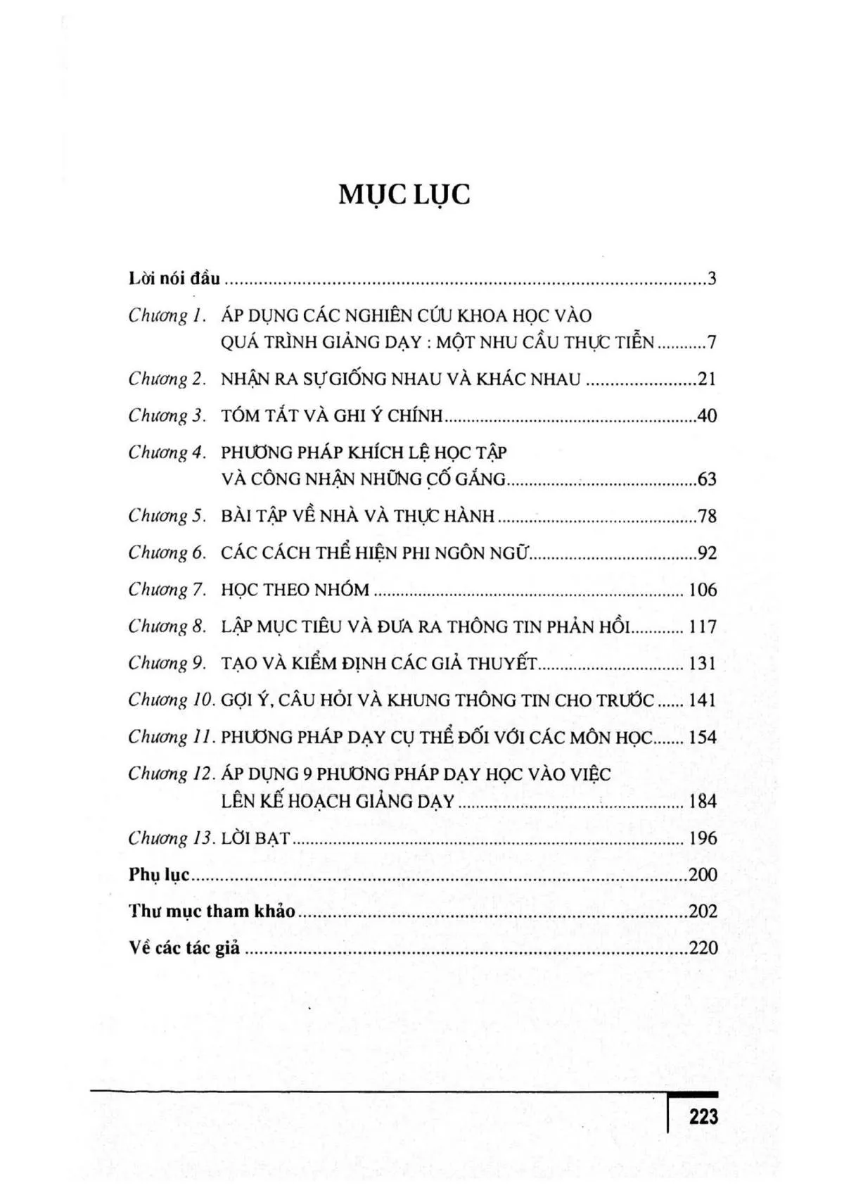 Trang bìa chính thức sách Các phương pháp dạy học hiệu quả
