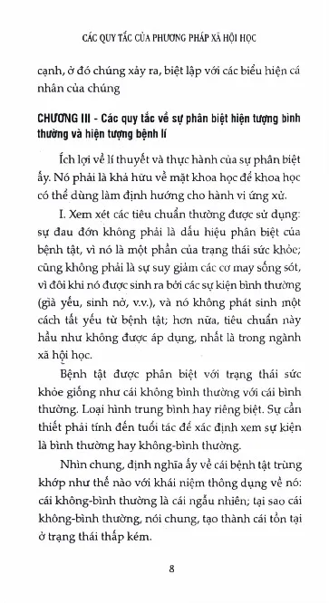 Mục lục chi tiết trang 3 sách Các quy tắc của phương pháp xã hội học
