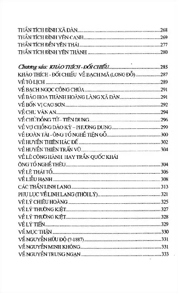 Mục lục chi tiết trang 2 sách Các Thành Hoàng & Tín ngưỡng Thăng Long - Hà Nội