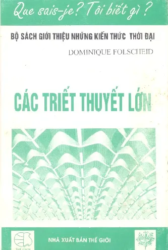 Ảnh bìa của Sách Các triết thuyết lớn