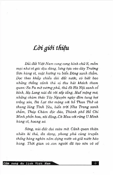 Trang bìa chính thức sách Cẩm nang du lịch Việt Nam
