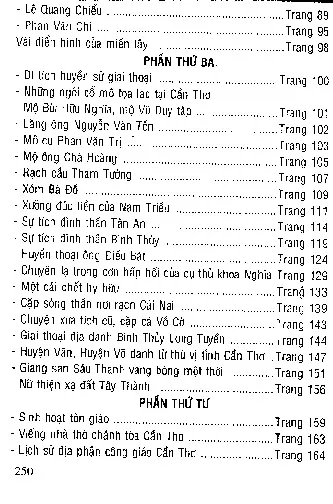 Mục lục chi tiết trang 1 sách Cần Thơ xưa