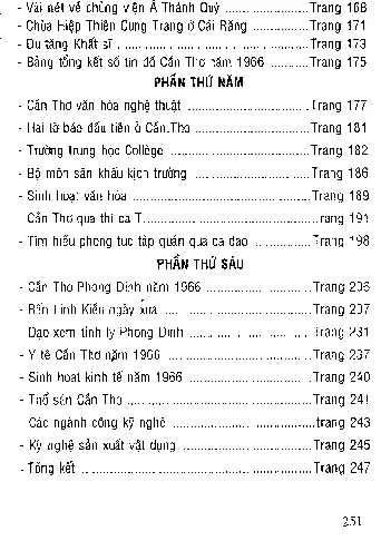 Mục lục chi tiết trang 2 sách Cần Thơ xưa