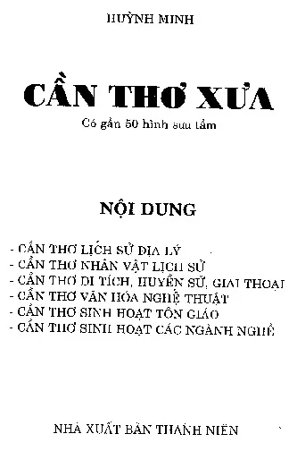 Mục lục chi tiết trang 3 sách Cần Thơ xưa