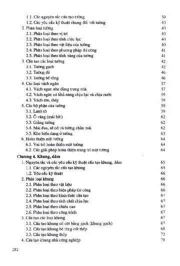 Mục lục chi tiết trang 1 sách Cấu tạo kiến trúc