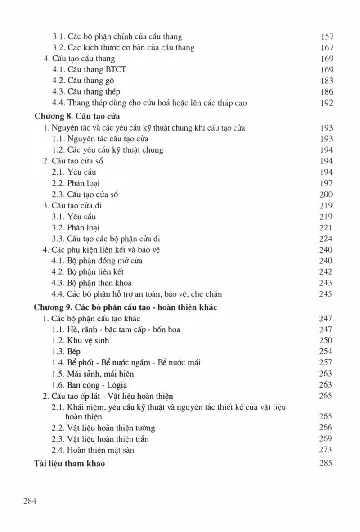Mục lục chi tiết trang 3 sách Cấu tạo kiến trúc