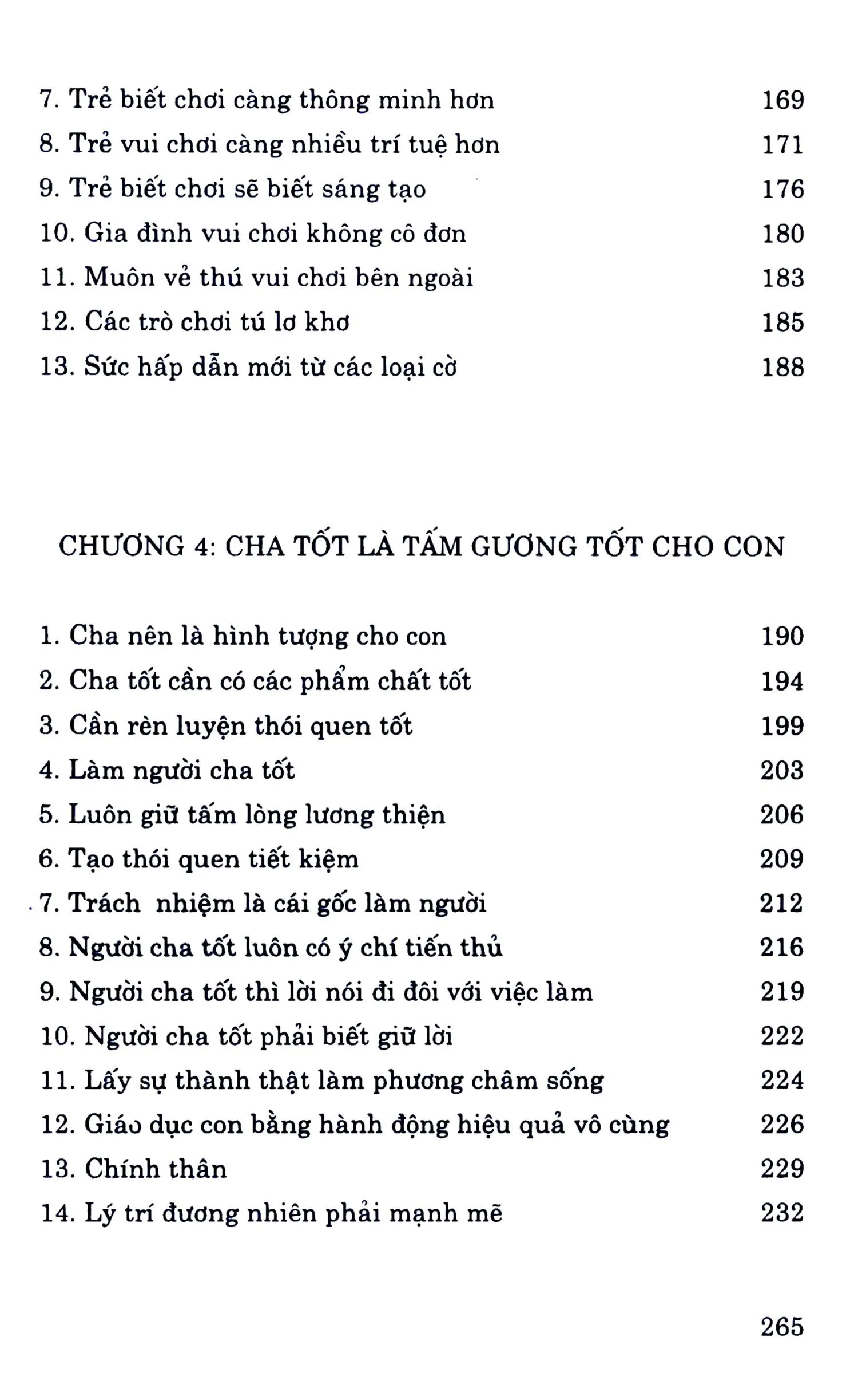 Mục lục chi tiết trang 2 sách Cha tốt hơn thầy tốt, tác phẩm kinh điển về vai trò của người cha trong giáo dục
