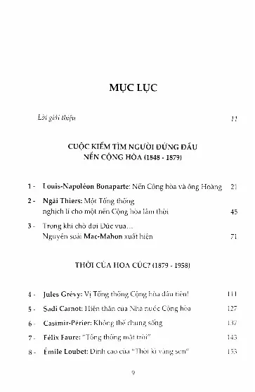 Trang bìa chính thức sách Chân dung các nguyên thủ Pháp