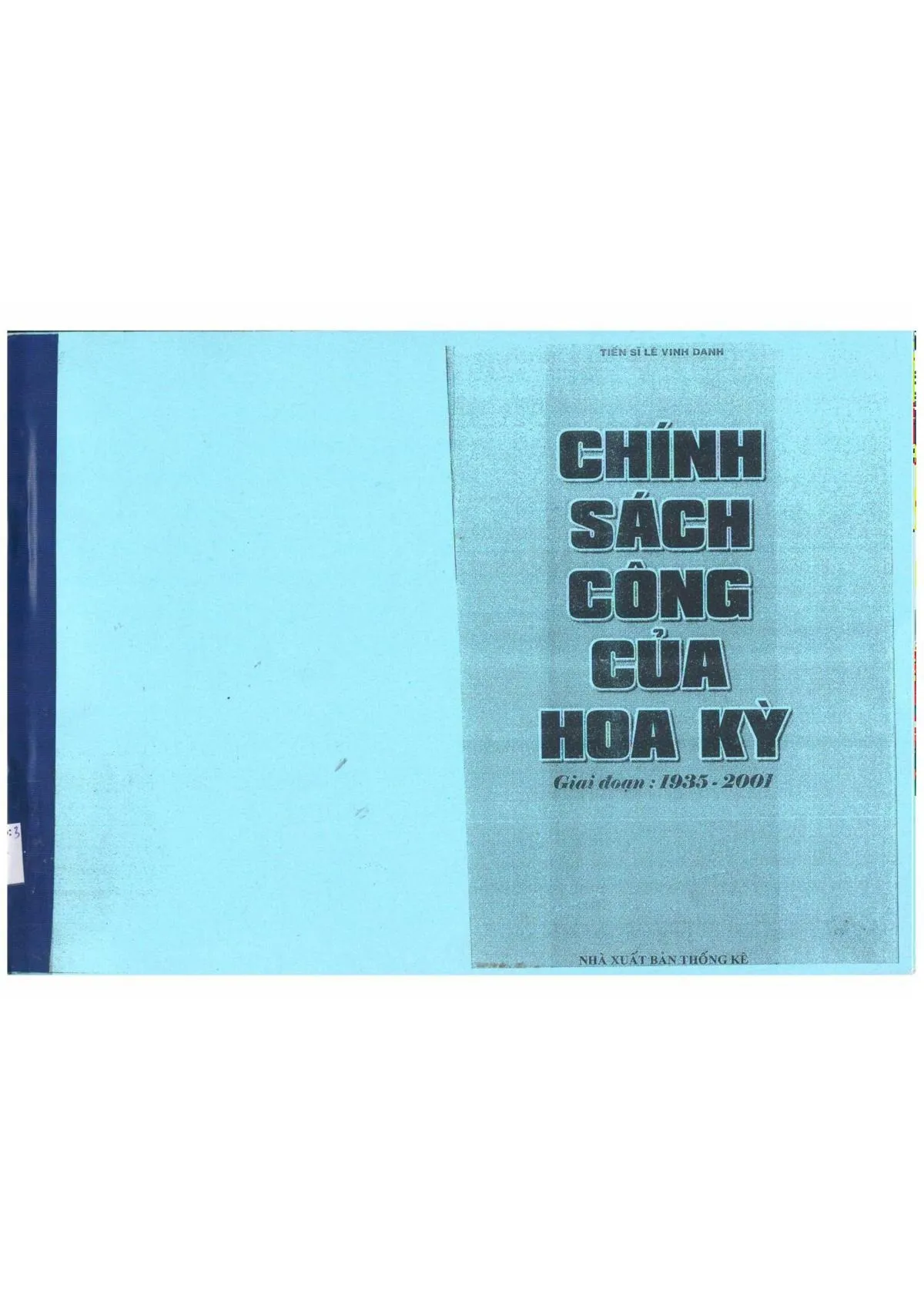 Ảnh bìa của Sách Chính sách công của Hoa Kỳ giai đoạn 1935 đến 2001