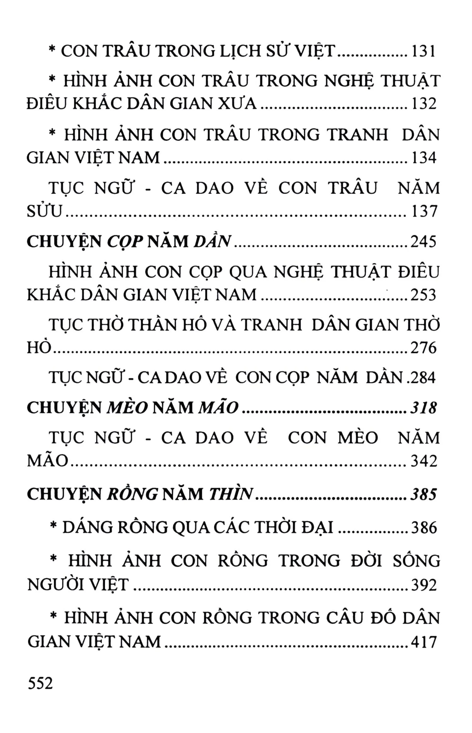 Mục lục chi tiết trang 1 sách Chuyện 12 con giáp qua ca dao tục ngữ người Việt