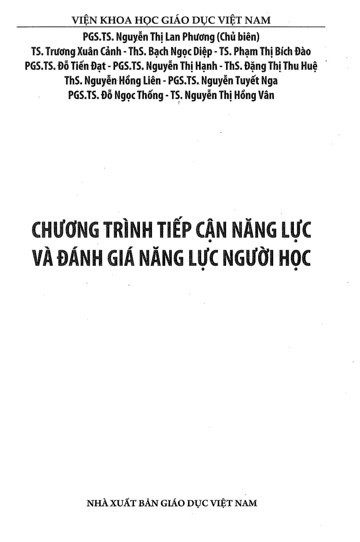 Ảnh bìa của Sách Chương trình đánh giá năng lực và tiếp cận năng lực của người học