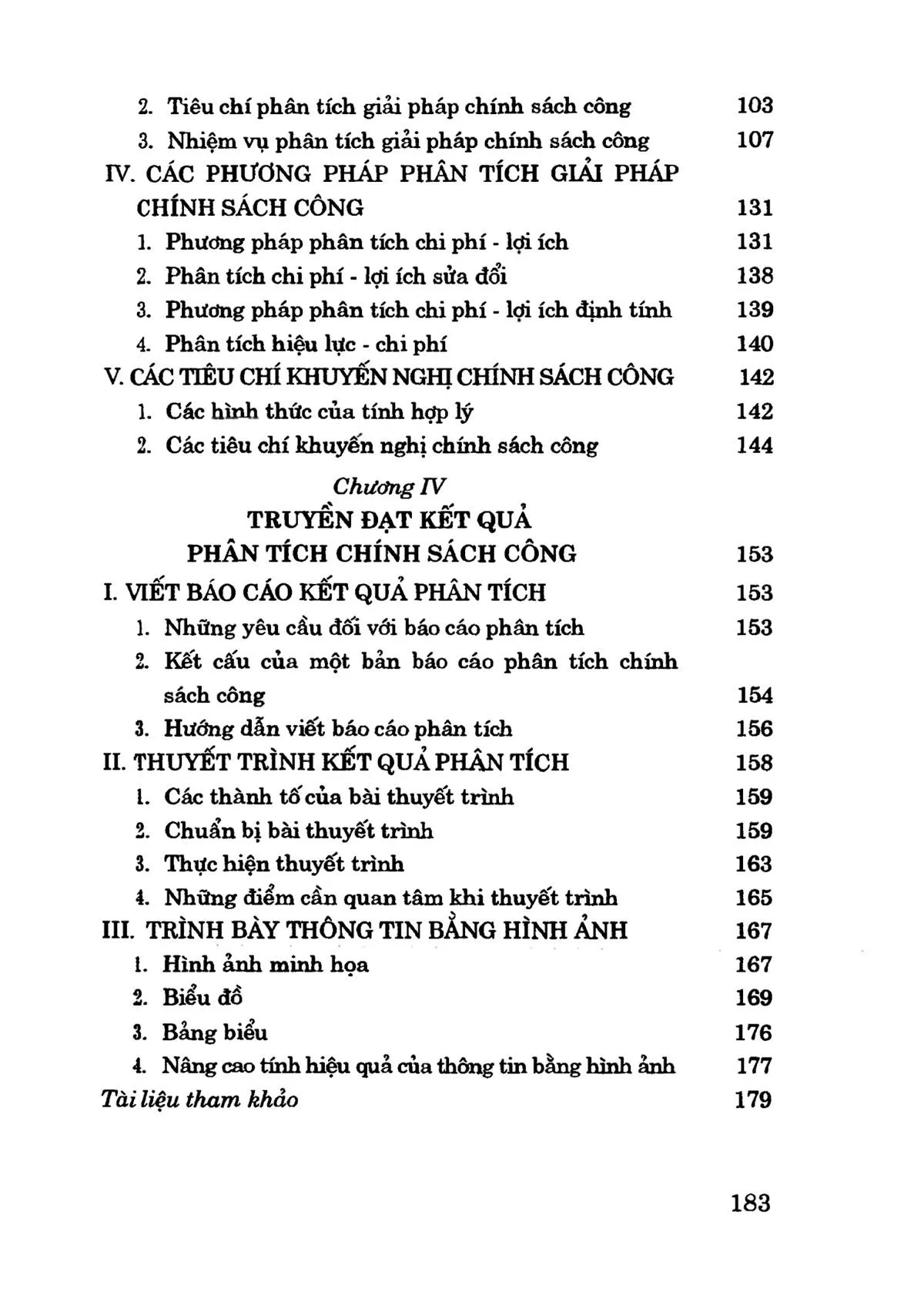 Mục lục chi tiết trang 2 sách Đại cương về phân tích chính công