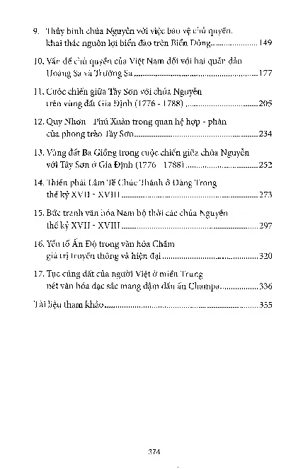 Mục lục chi tiết trang 1 sách Đàng Trong Lịch sử Và Văn Hóa - Trần Thuận
