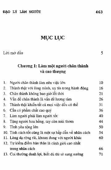 Trang bìa chính thức sách Đạo lý làm người