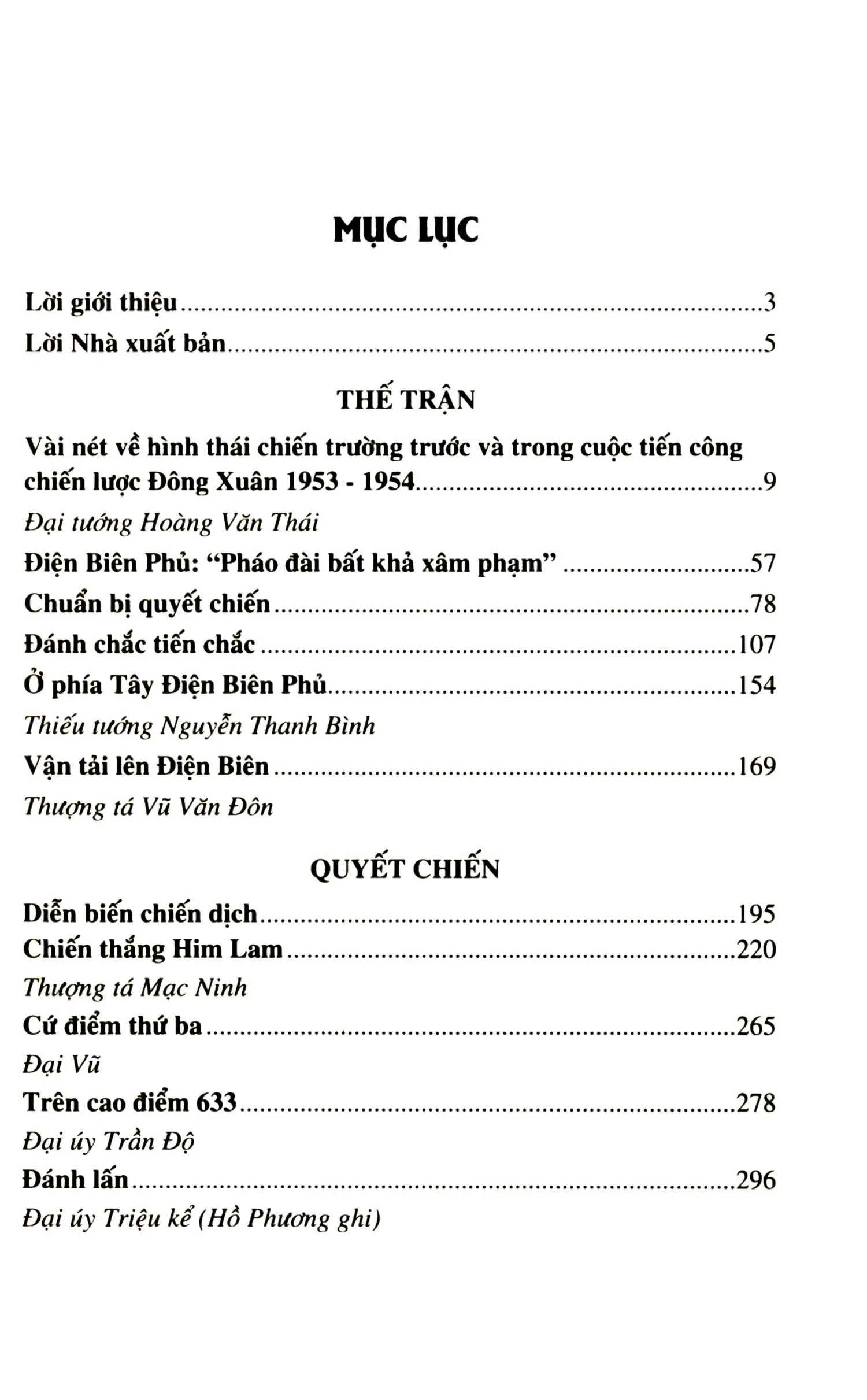 Trang bìa chính thức sách Điện Biên Phủ trận thắng thế kỷ