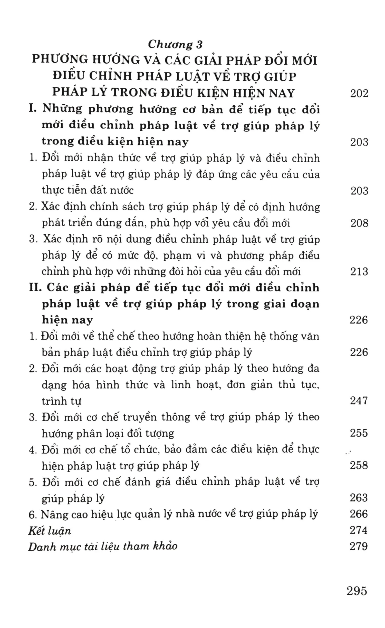 Mục lục chi tiết trang 2 sách Điều chỉnh pháp luật về trợ giúp pháp lý ở Việt Nam trong điều kiện đổi mới