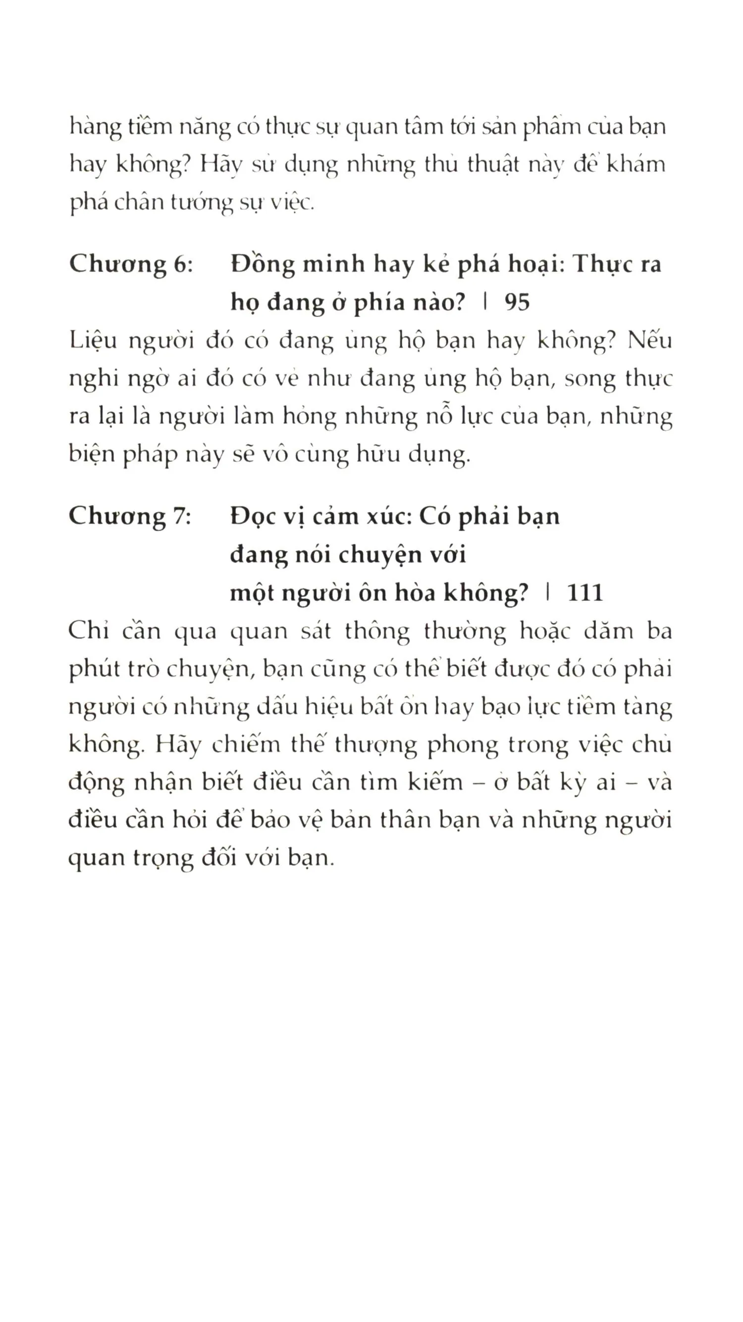 Mục lục chi tiết trang 2 sách Đọc vị bất kỳ ai