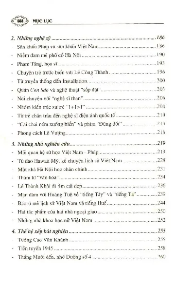 Mục lục chi tiết trang 3 sách Đồng hành cùng thế kỷ Văn hóa - Lịch sử Việt Nam