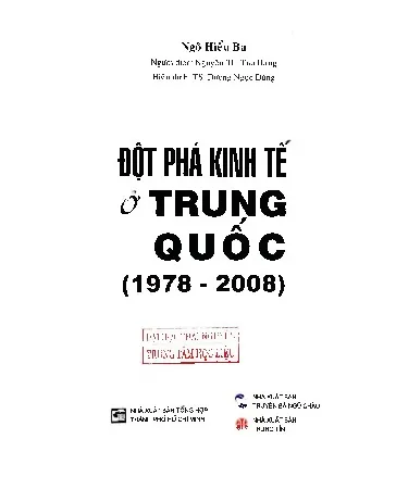 Mục lục chi tiết trang 3 sách Đột phá kinh tế ở Trung Quốc (1978-2008)