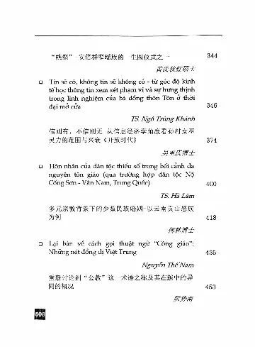 Mục lục chi tiết trang 3 sách Đời sống tôn giáo ở Việt Nam và Trung Quốc