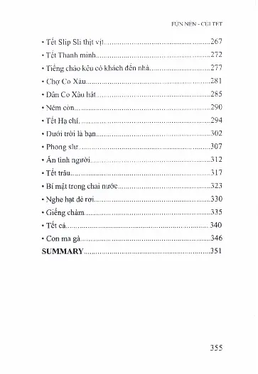 Mục lục chi tiết trang 2 sách Fừn nèn - Củi tết