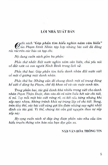 Mục lục chi tiết trang 2 sách Góp phần tìm hiểu ngàn năm văn hiến