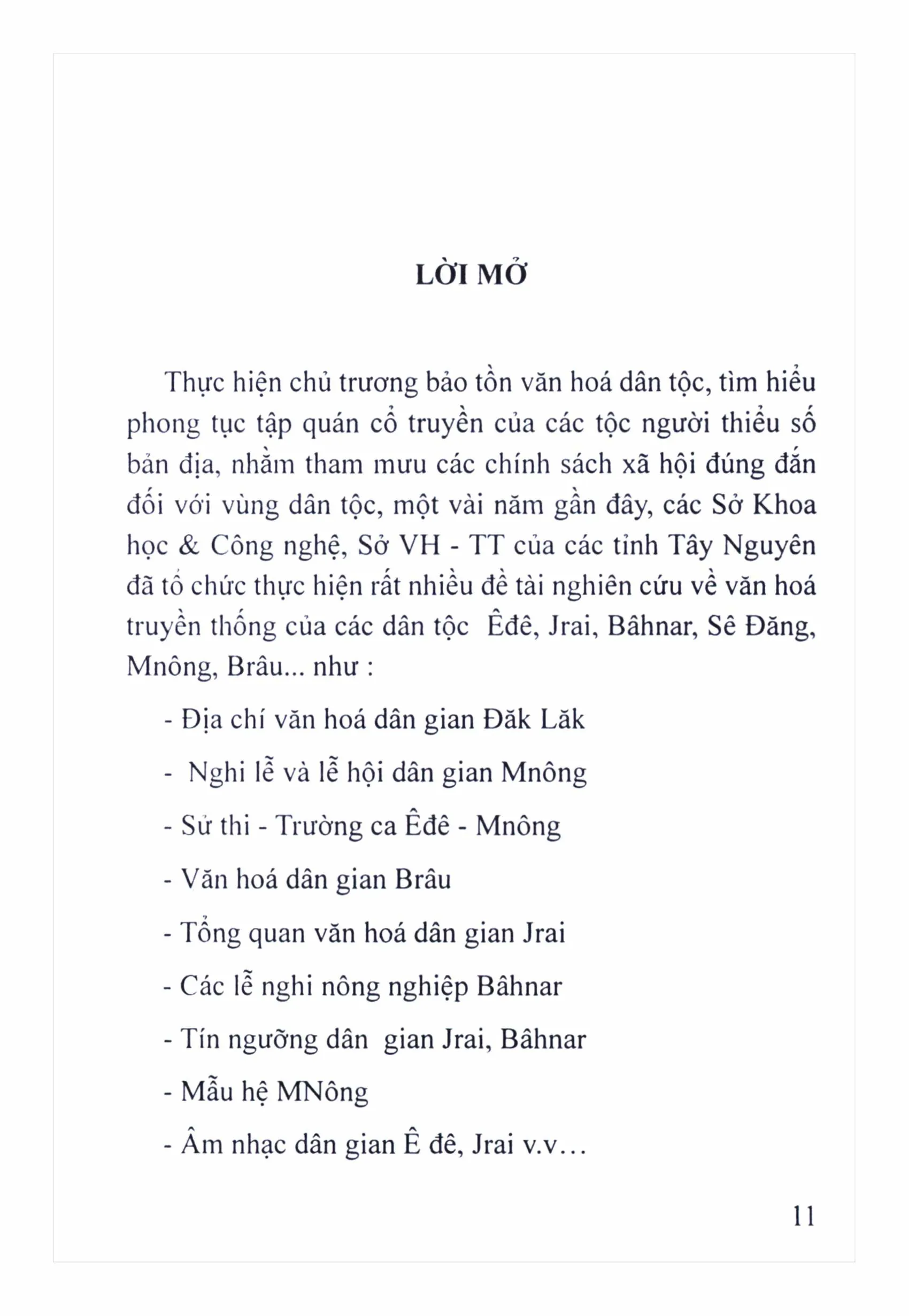 Mục lục chi tiết trang 2 sách thiếu Già làng và trường ca sử thi trong văn hóa Tây Nguyên