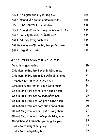 Mục lục chi tiết trang 2 sách Giai thoại toán học