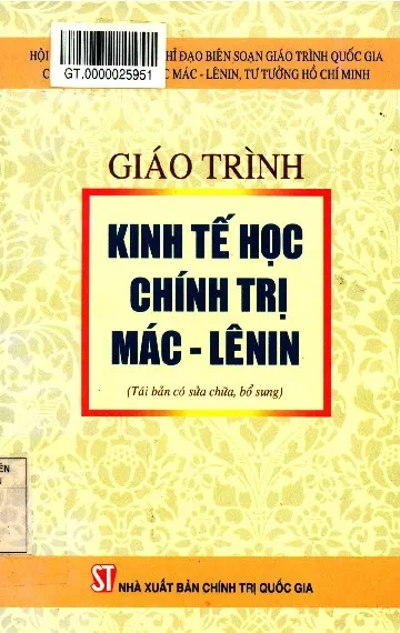 Ảnh bìa của Sách Giáo trình Kinh tế chính trị học Mác Lê nin