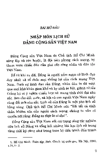 Mục lục chi tiết trang 3 sách Giáo trình lịch sử của Đảng cộng sản Việt Nam