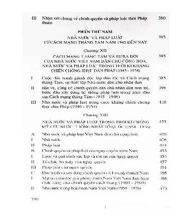 Mục lục chi tiết trang 3 sách Giáo trình lịch sử nhà nước và pháp luật Việt Nam
