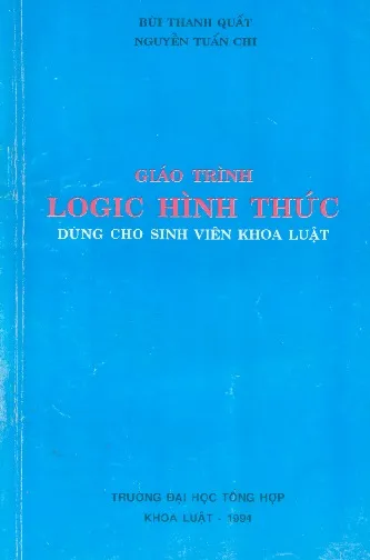 Ảnh bìa của Sách Giáo trình Logic hình thức dùng cho sinh viên khoa Luật