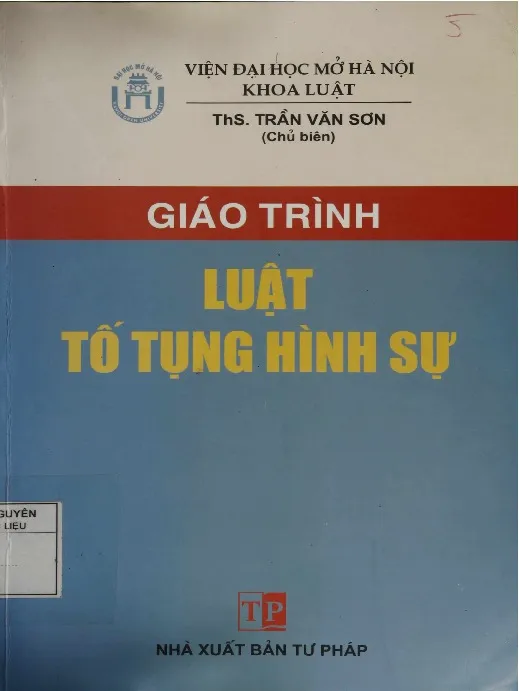 Ảnh bìa của Sách Giáo trình Luật tố tụng hình sự