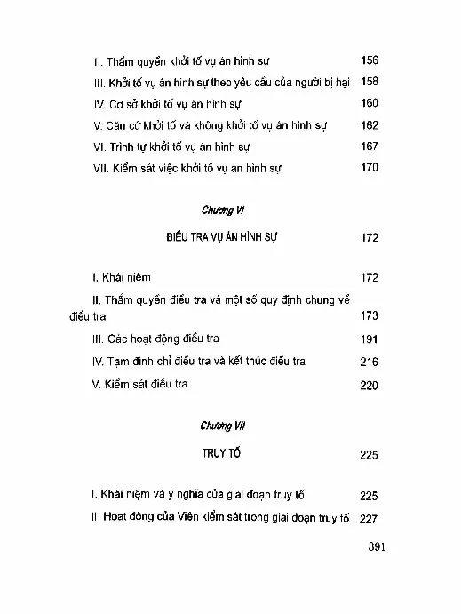 Mục lục chi tiết trang 2 sách Giáo trình Luật tố tụng hình sự