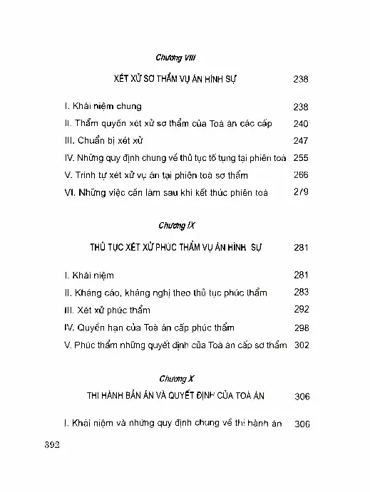 Mục lục chi tiết trang 3 sách Giáo trình Luật tố tụng hình sự