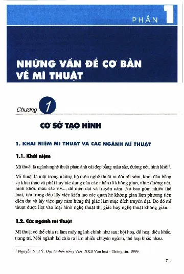 Mục lục chi tiết trang 3 sách Giáo trình Mỹ thuật cơ bản