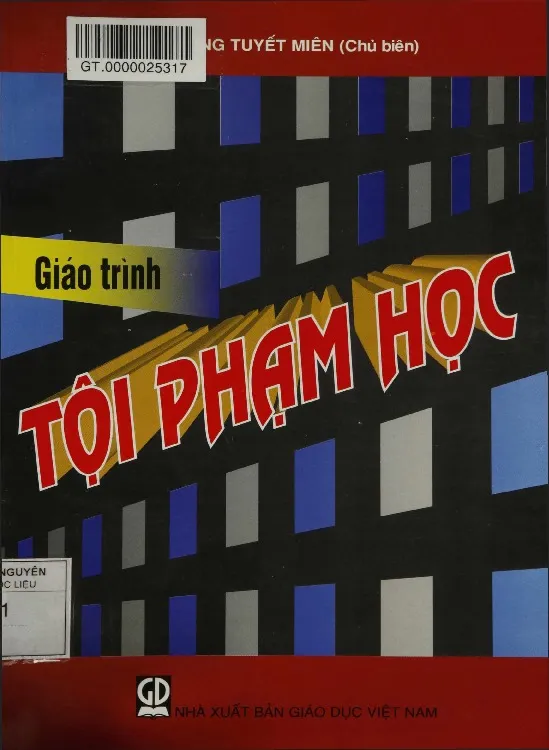 Ảnh bìa của Sách Giáo trình tội phạm học 2