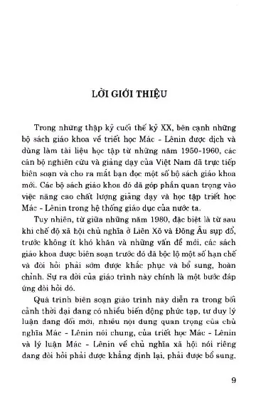 Mục lục chi tiết trang 2 sách Giáo trình triết học Mác - Lênin