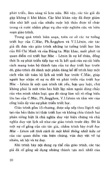 Mục lục chi tiết trang 3 sách Giáo trình triết học Mác - Lênin