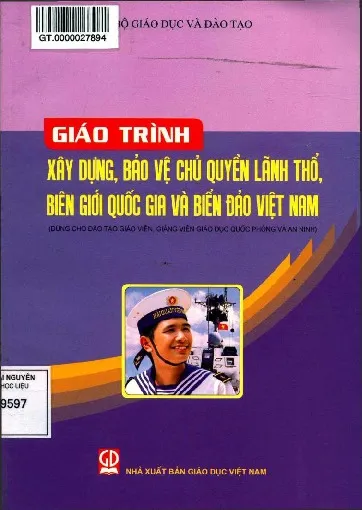 Ảnh bìa của Sách Giaó trình xây dựng, bảo vệ chủ quyền lãnh thổ biên giới quốc gia và biển đảo Việt Nam