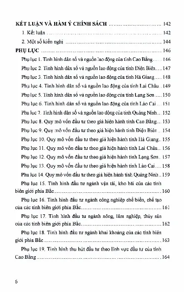 Mục lục chi tiết trang 3 sách Hành vi nhà đầu tư và ứng xử của địa phương trong thu hút đầu tư vào các tỉnh biên giới phía bắc