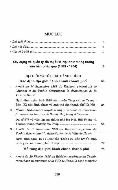 Trang bìa chính thức sách Hệ thống văn bản pháp quy về xây dựng và quản lý thành phố Hà Nội từ 1885 đến 1954