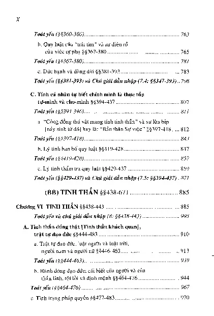 Mục lục chi tiết trang 3 sách Heghen hiện tượng học tinh thần