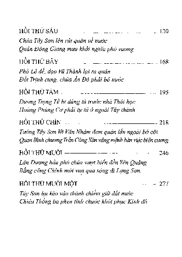 Mục lục chi tiết trang 1 sách Hoàng Lê Nhất Thống Chí