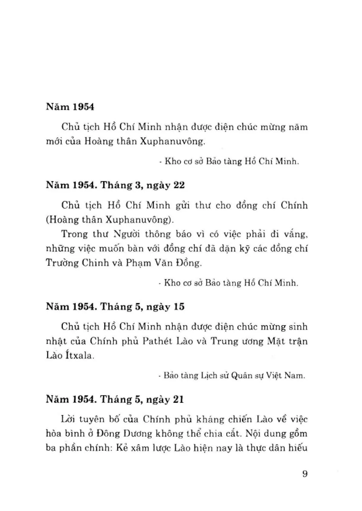 Mục lục chi tiết trang 3 sách Hoạt động đối ngoại của Chủ tịch Hồ Chí Minh với các nước Châu Á từ 1954 đến 1969
