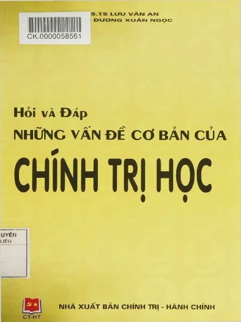 Ảnh bìa của Sách Hỏi đáp những vấn đề cơ bản của Chính trị học